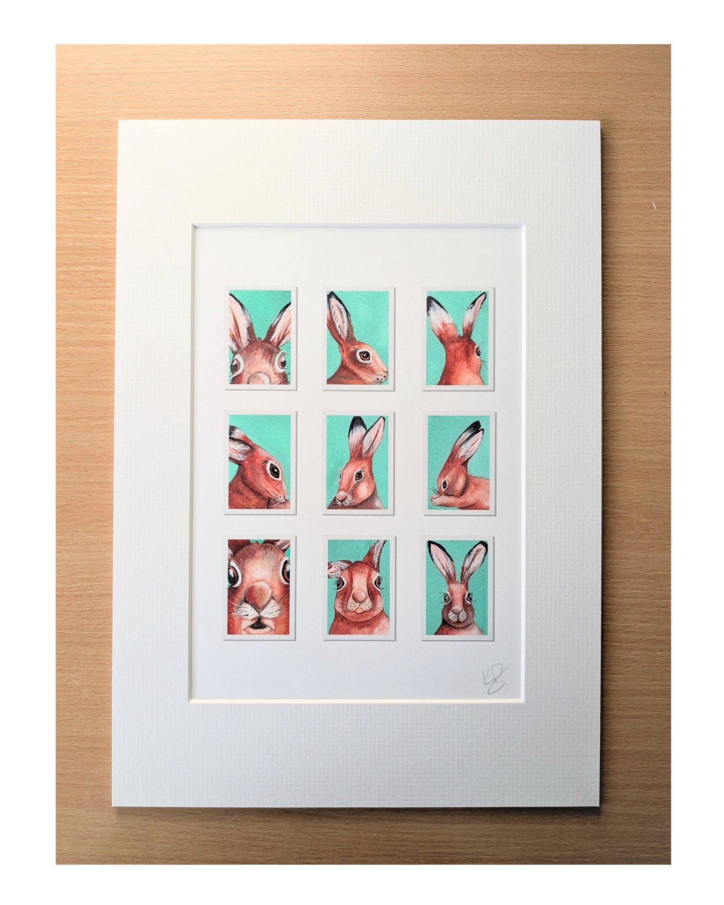 Hare Passport Photos Signed Print
