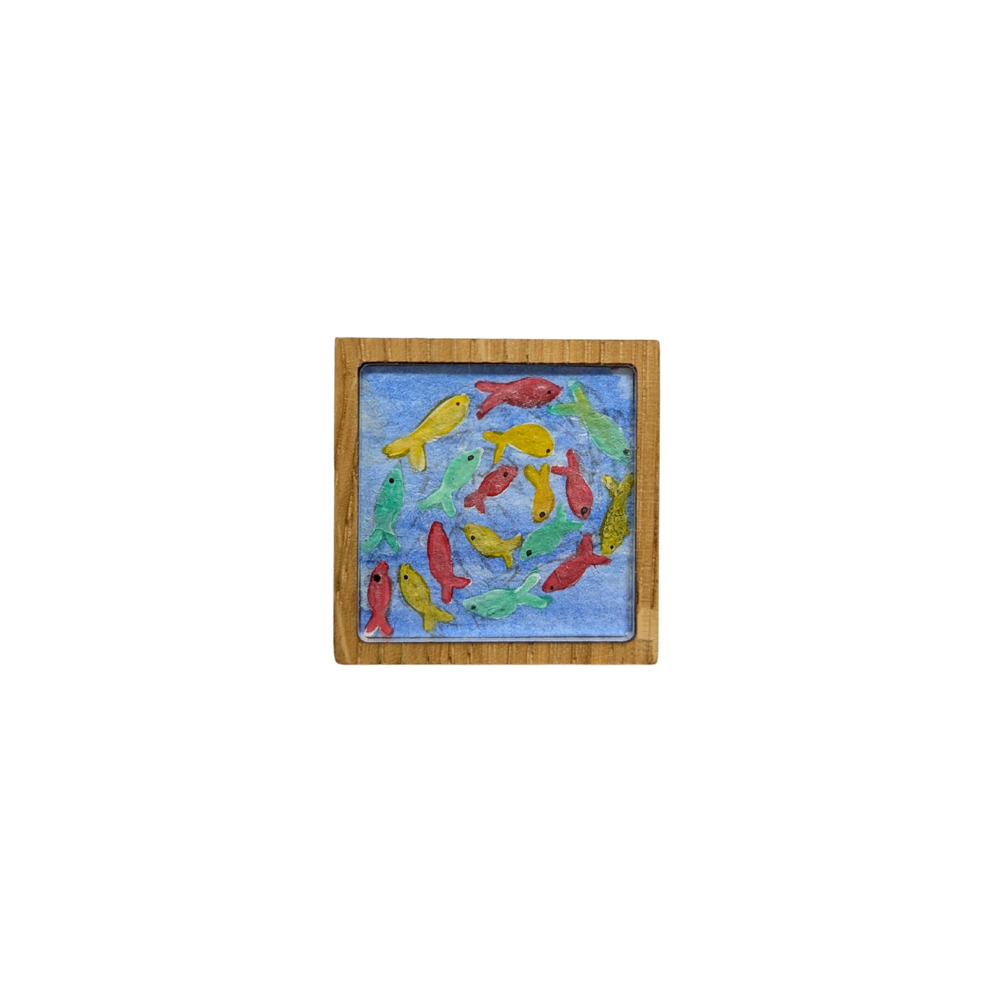 Handpainted Fish Shoal Pin Brooch