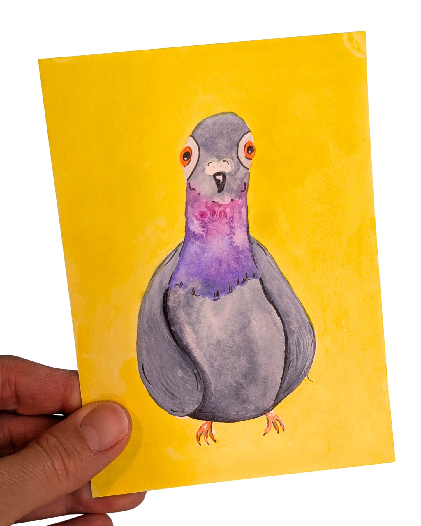 "Percy" Pigeon Original Illustrated Postcard