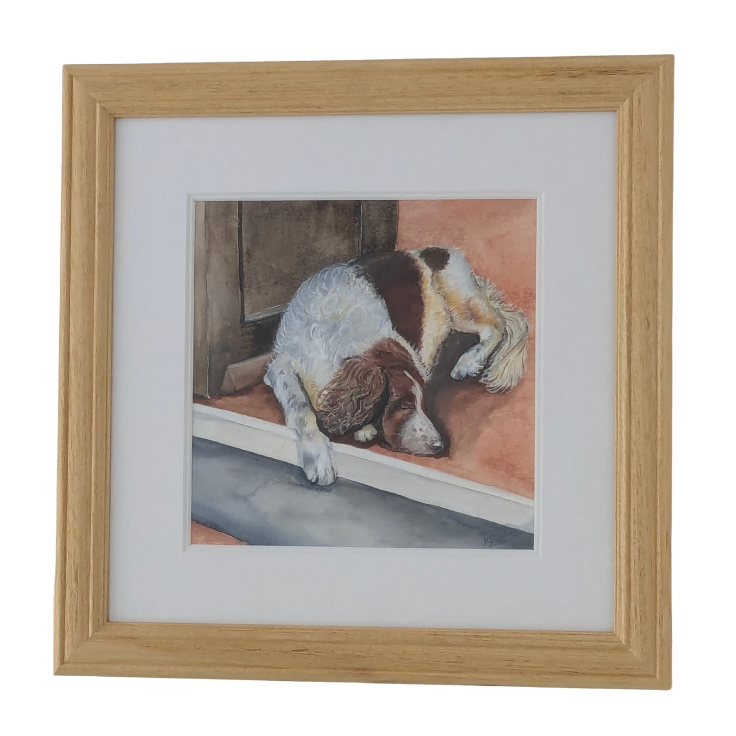"Dreaming of Provence" Spaniel Dog Watercolour (Framed)