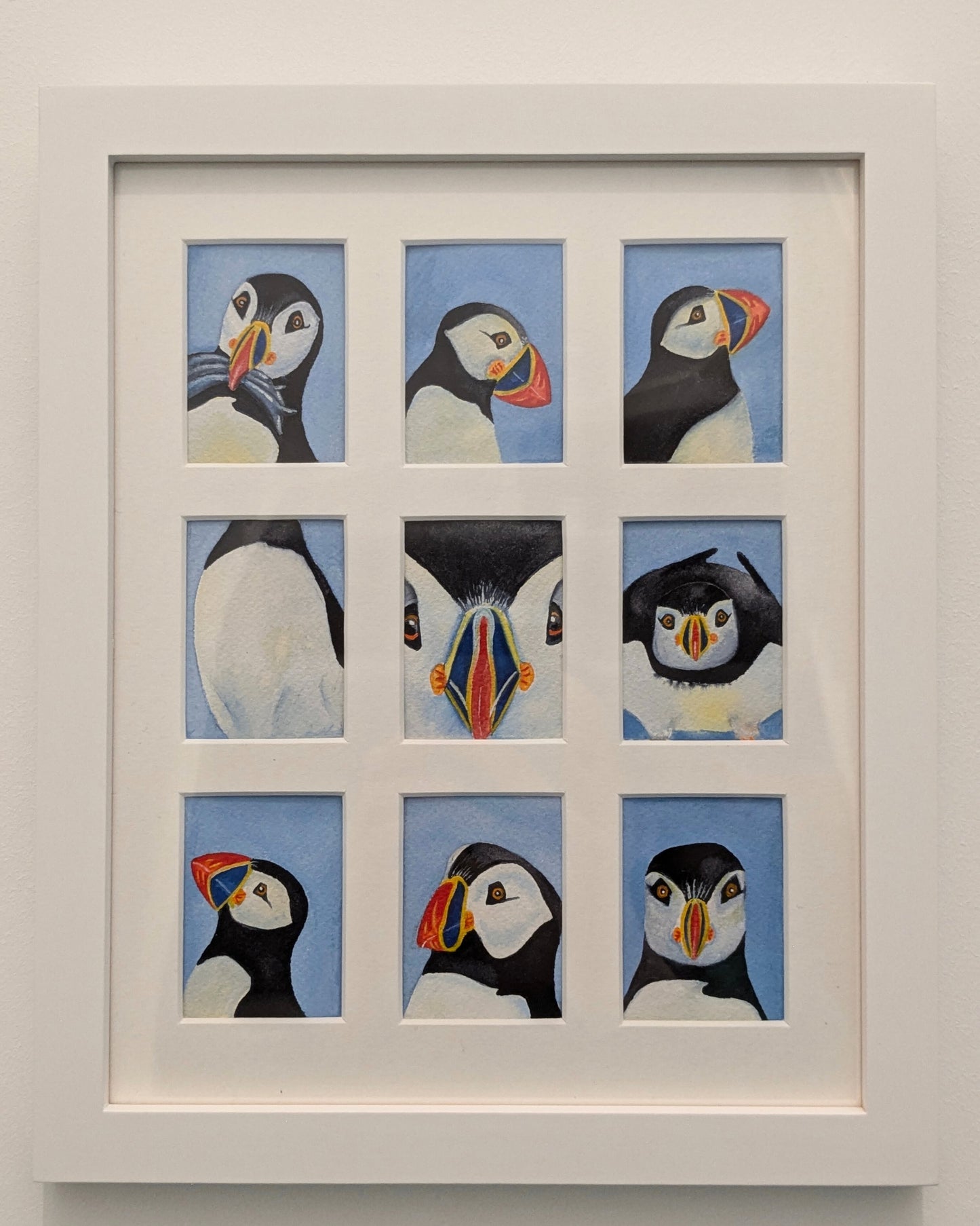 Puffin in the Photo Booth Signed Archival Print Mounted (Unframed)