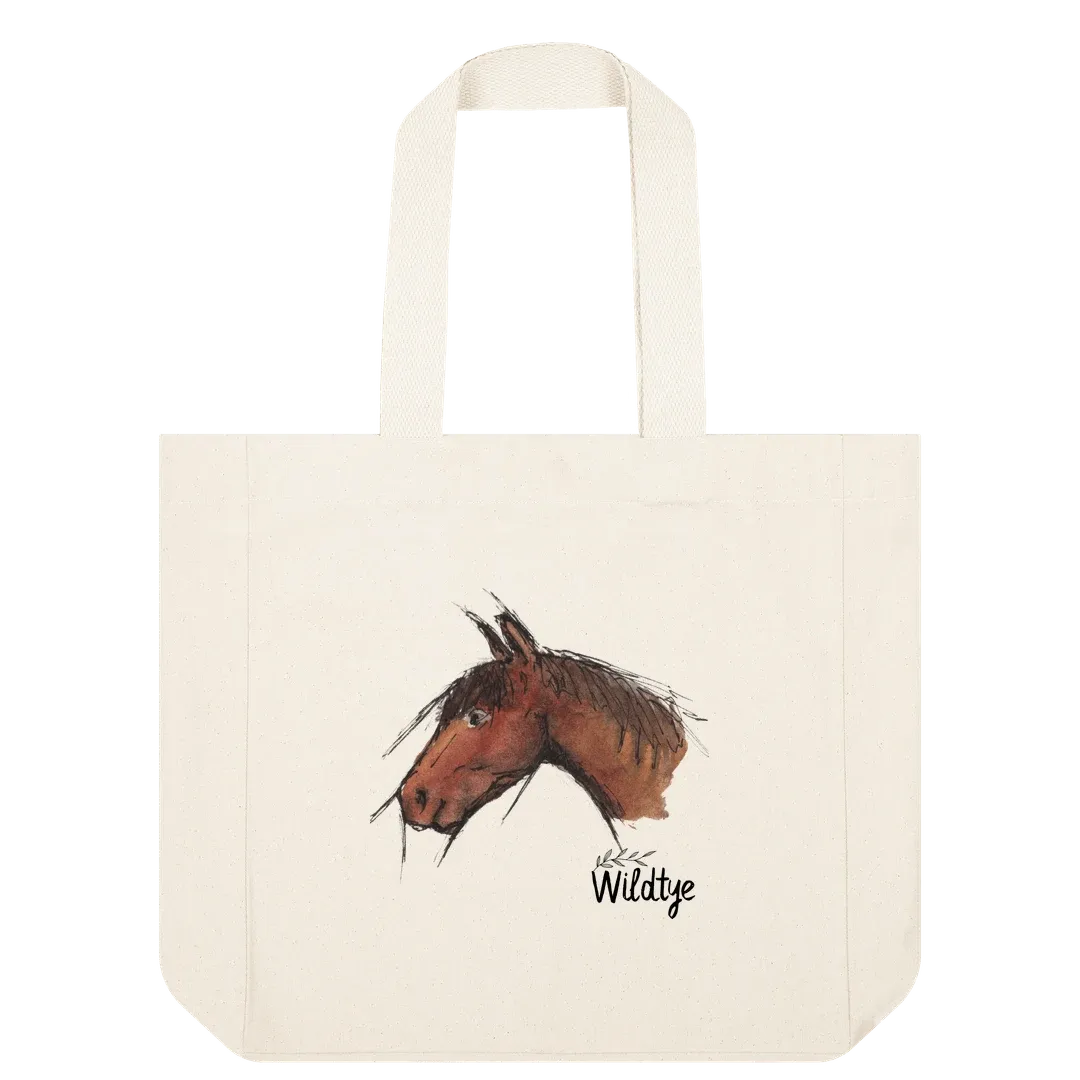 Wild Pony Large Twill Organic Cotton Bag