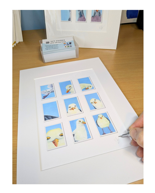 Gull Passport Photos Signed Print