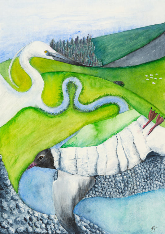 Original Watercolour Cuckmere (The Stories it Would Tell 3)