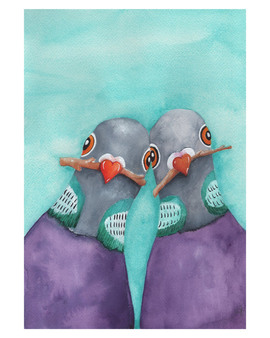 "Nesting Season" Original Illustration (Framed)