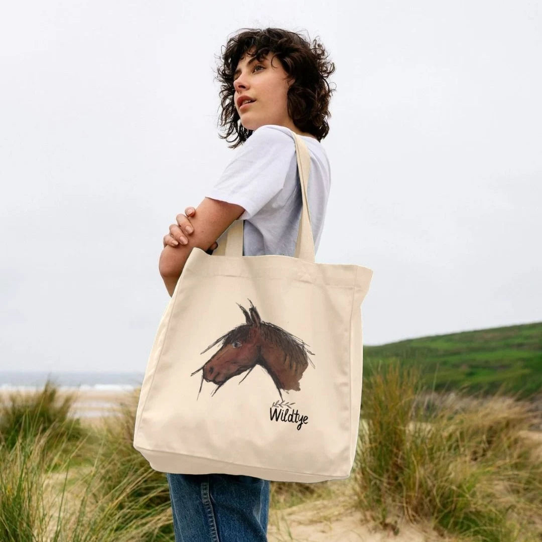 Wild Pony Large Twill Organic Cotton Bag